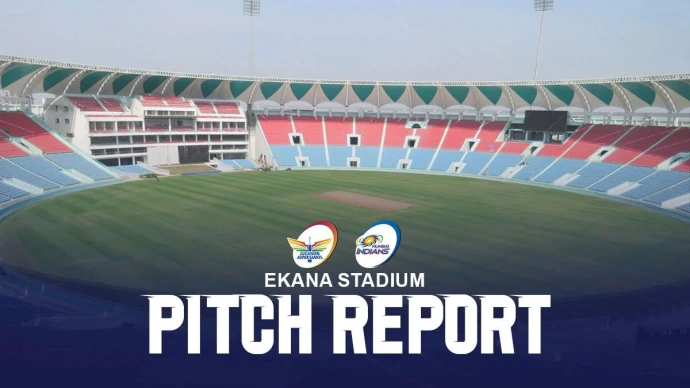 Ekana cricket stadium lucknow pitch report