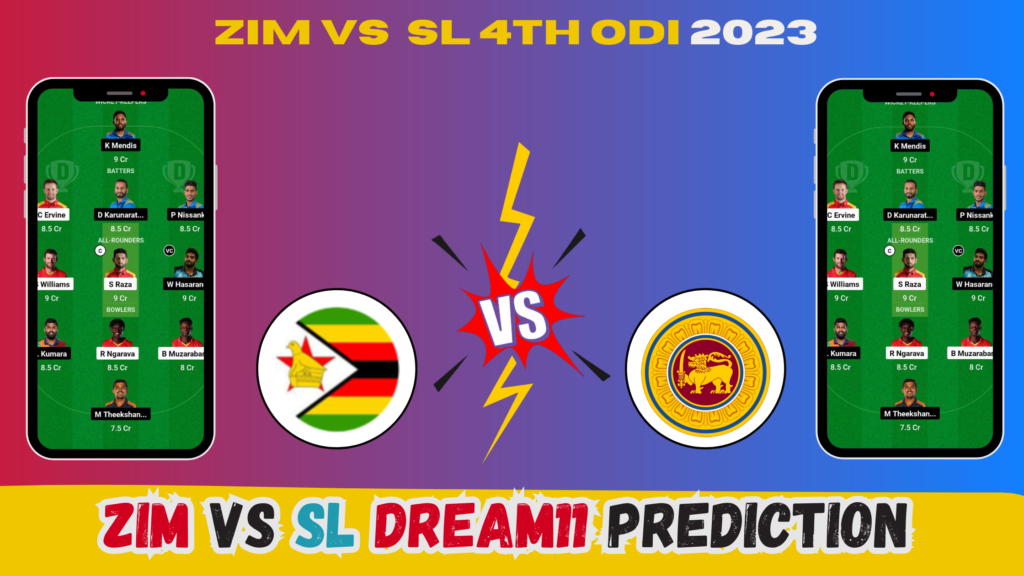 ZIM vs SL Dream11 Prediction, Fantasy Cricket Tips & Dream11 Team