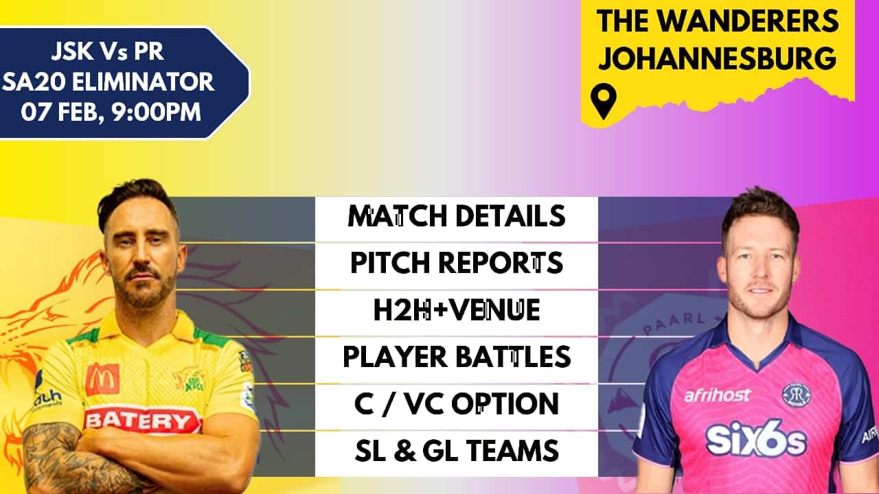 PR vs JSK Dream11 Prediction, Pitch Report, Playing XI, Player Stats & Injury Updates | 32nd SA20 Eliminator